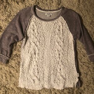 Grey and Cream sweater Lucky Bliss size M